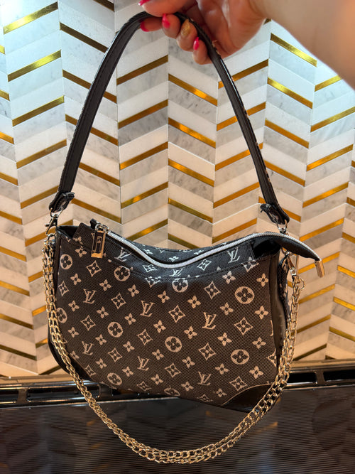 Black Denim Small Shoulder Bag